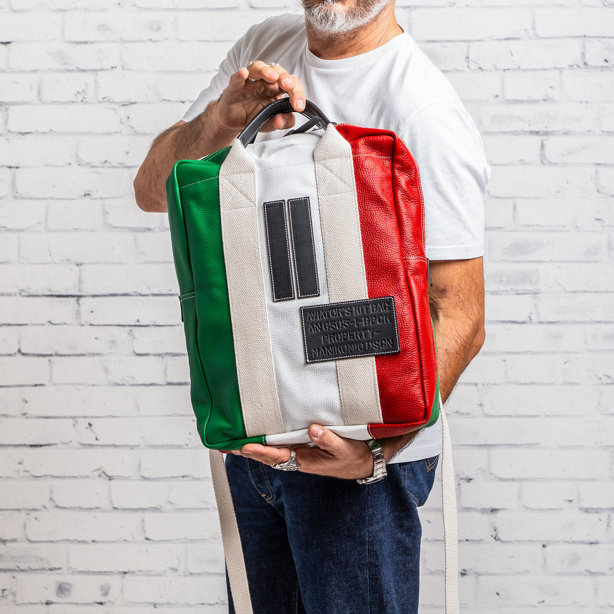 Italian Flag backpack | Shop Manikomio Dsgn – manikomio-design display picture 3